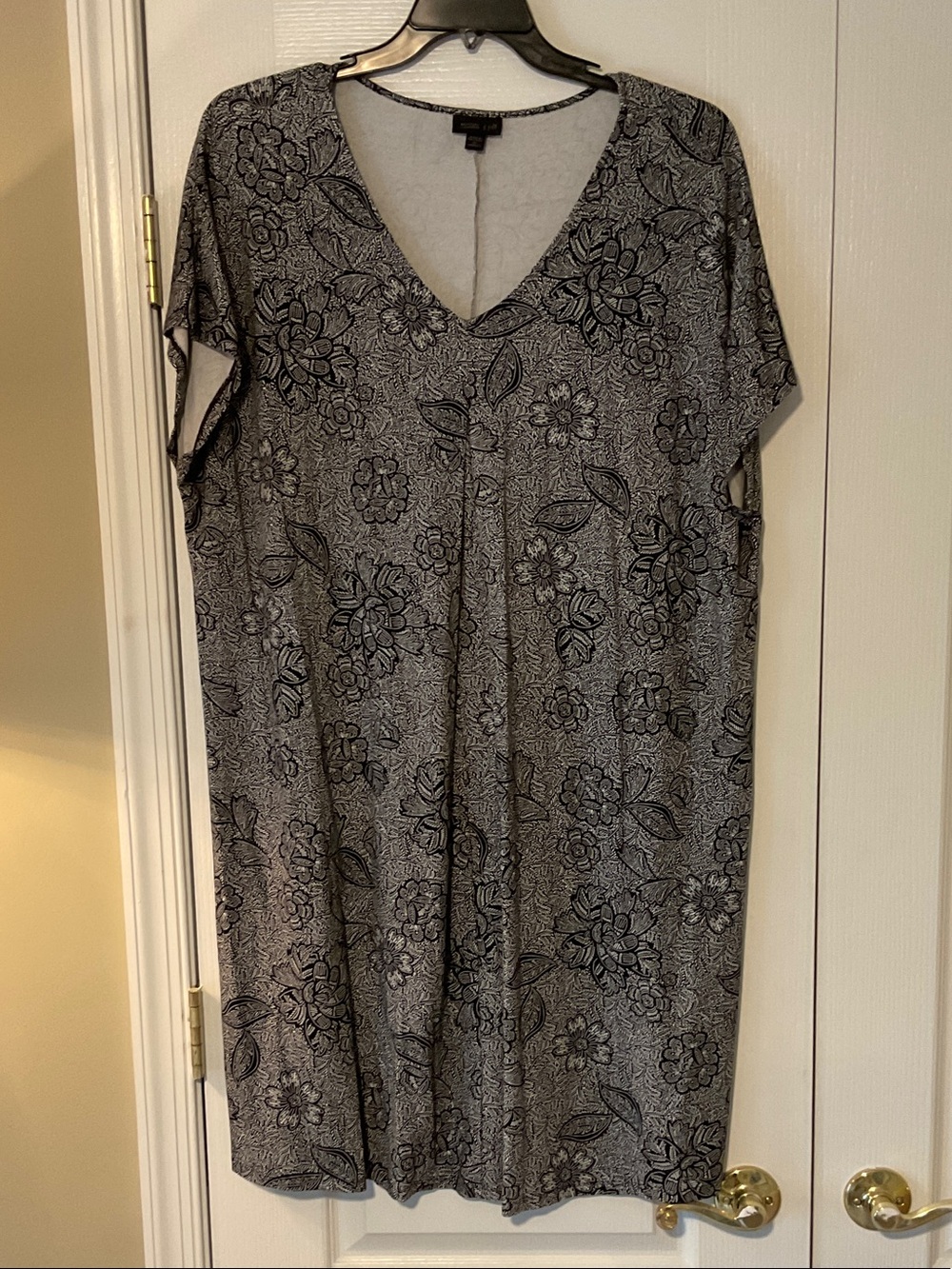 J. Jill Gray Floral Midi Dress